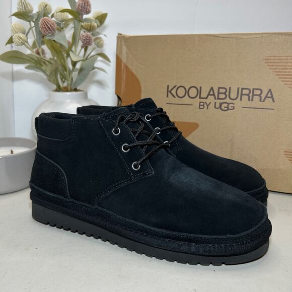 UGG Neumel Lace Up Round Toe Boot S/N 1094269 Black Women 7 NWB - Picture 1 of 11